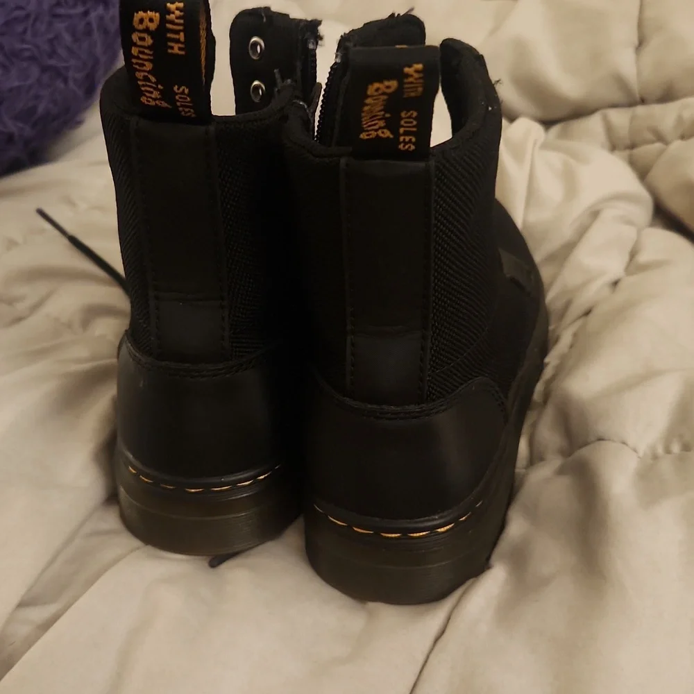 Dr. Martens Black Men's Combat Boots - Picture 2 of 7